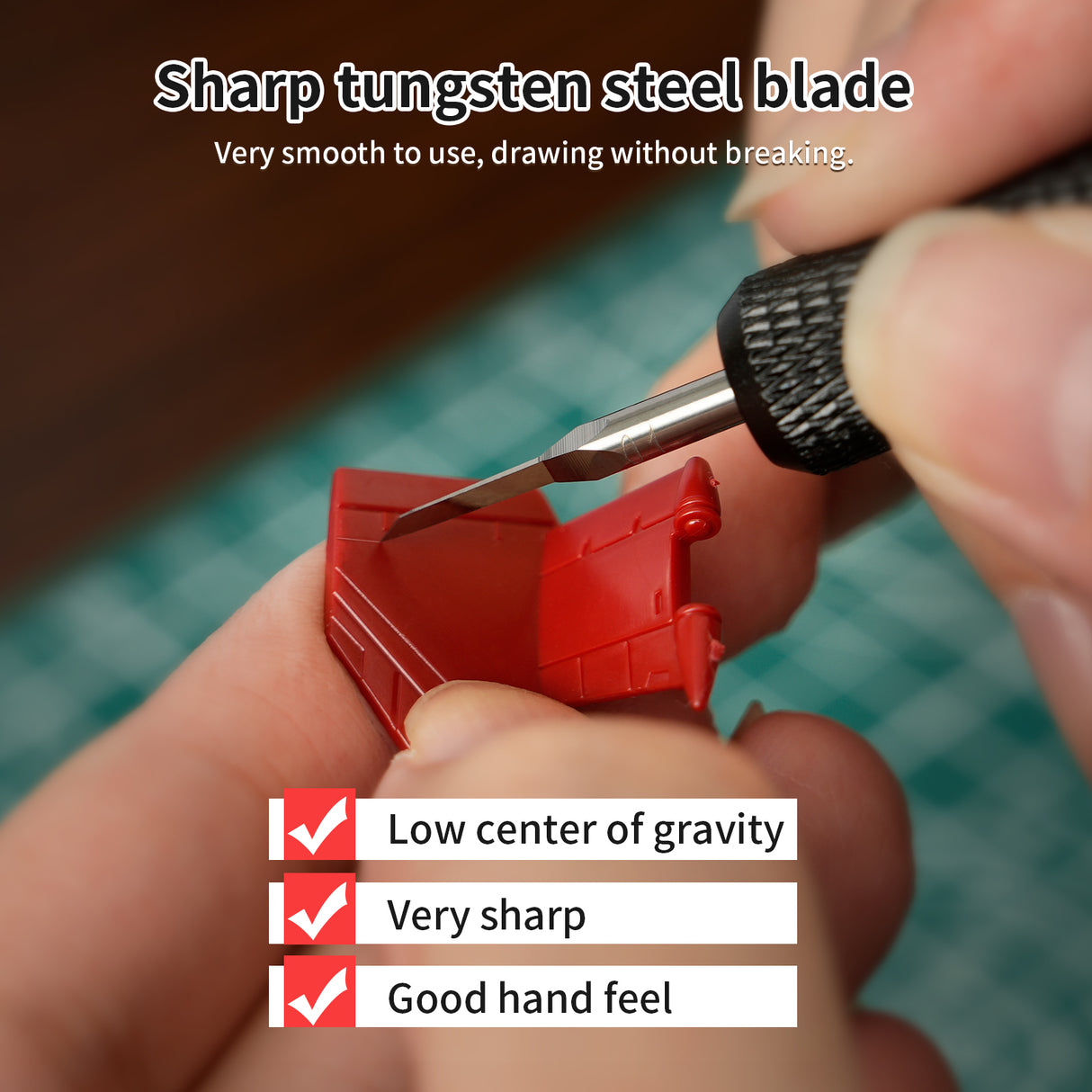 Model Scriber Blades, 2PCS Tungsten Steel Blades for Modeling Hobby, RG Scale Model, Gundam Model Kit, Plastic Models, Scriber Replacement Blades (0.125MM)