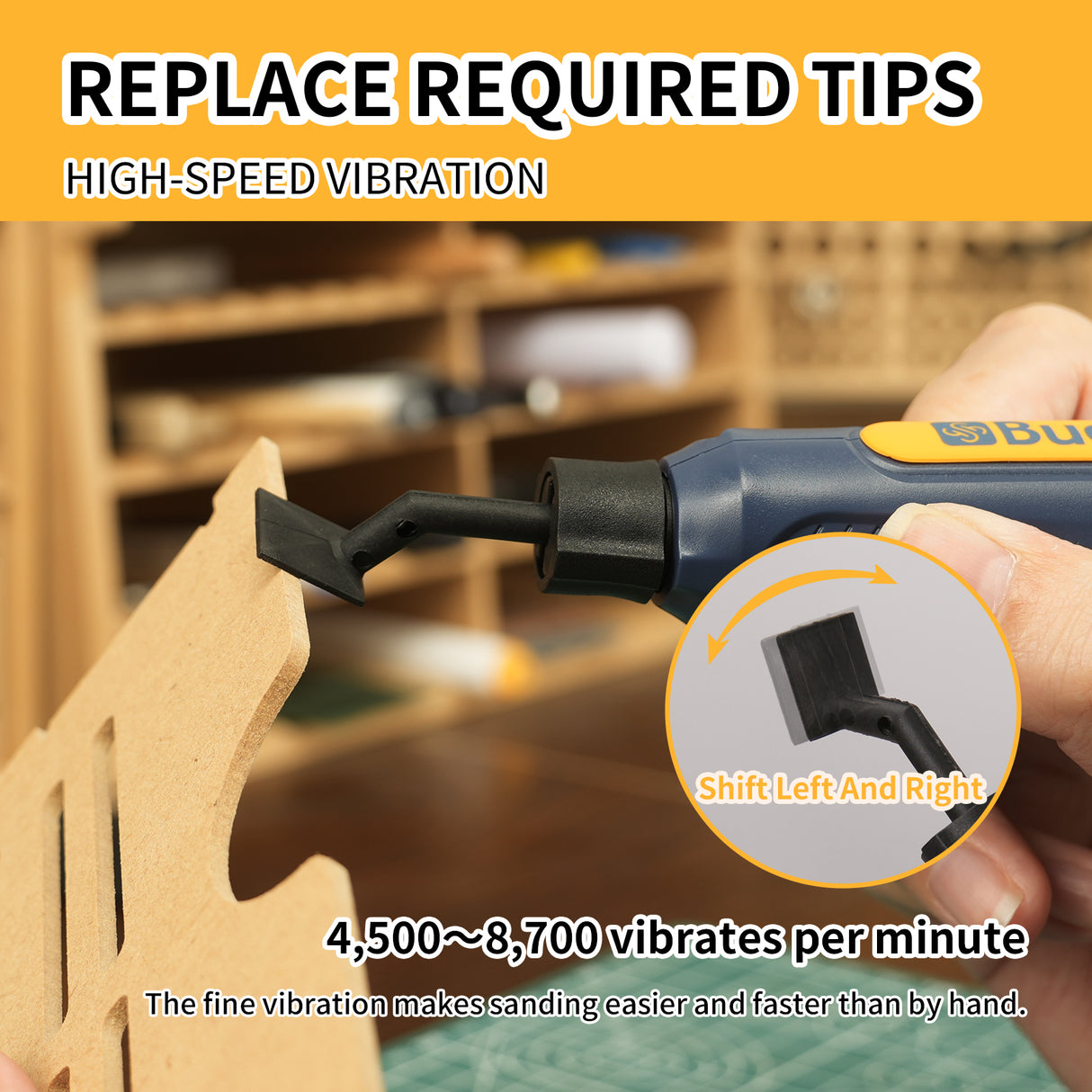 Cordless Pen Sander, 5-Speed and USB Charging with LED Light, Multi-Purpose Power Tool, Mini Power Sander for Sanding, Polishing, Finishing, DIY Crafts