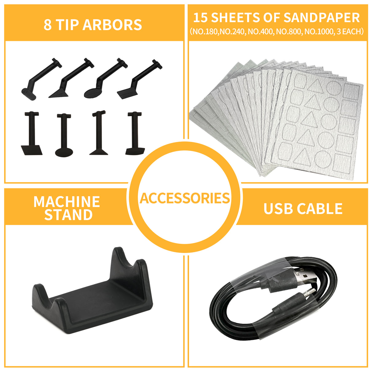 Cordless Pen Sander, 5-Speed and USB Charging with LED Light, Multi-Purpose Power Tool, Mini Power Sander for Sanding, Polishing, Finishing, DIY Crafts