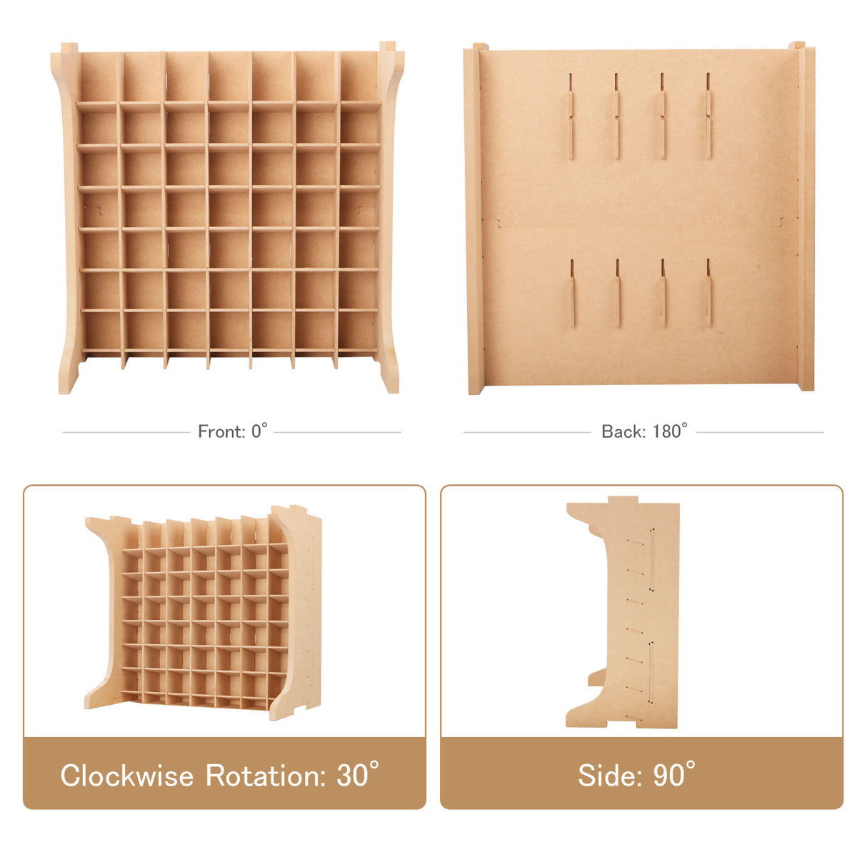 Bucasso Paint Rack Organizer with 49 Holes Suitable for 10ml TAMIYA/10ml MR HOBBY/18ml MR HOBBY, Model Tool Storage with MDF Material, Paint Rack for Miniature Paint Set - Craft Paint Holder Rack GK13