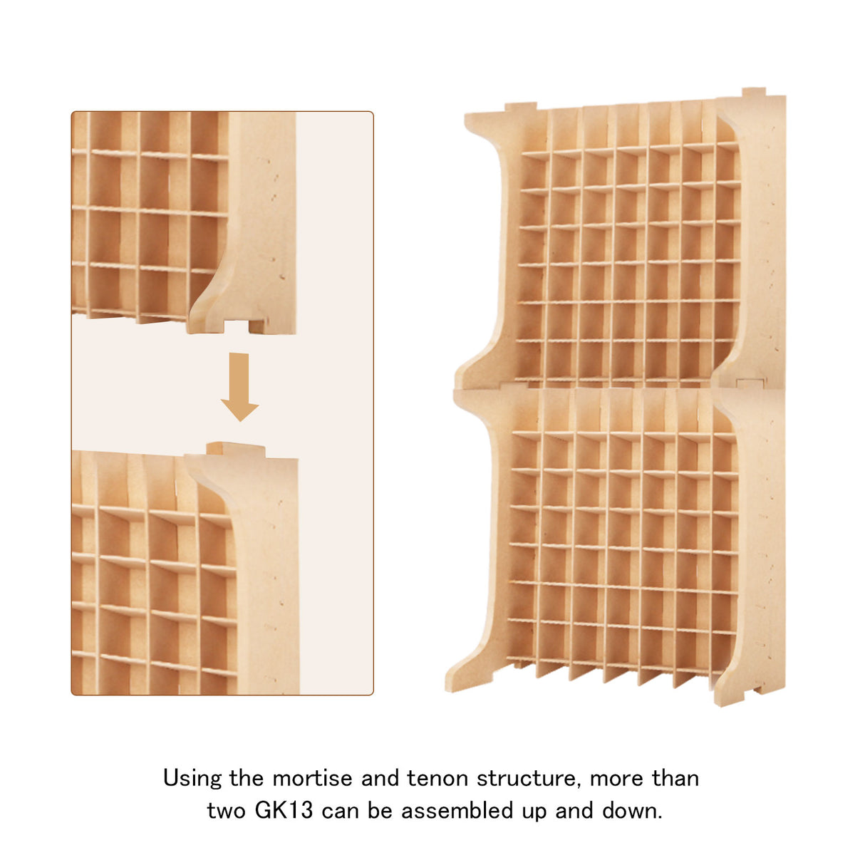 Bucasso Paint Rack Organizer with 49 Holes Suitable for 10ml TAMIYA/10ml MR HOBBY/18ml MR HOBBY, Model Tool Storage with MDF Material, Paint Rack for Miniature Paint Set - Craft Paint Holder Rack GK13