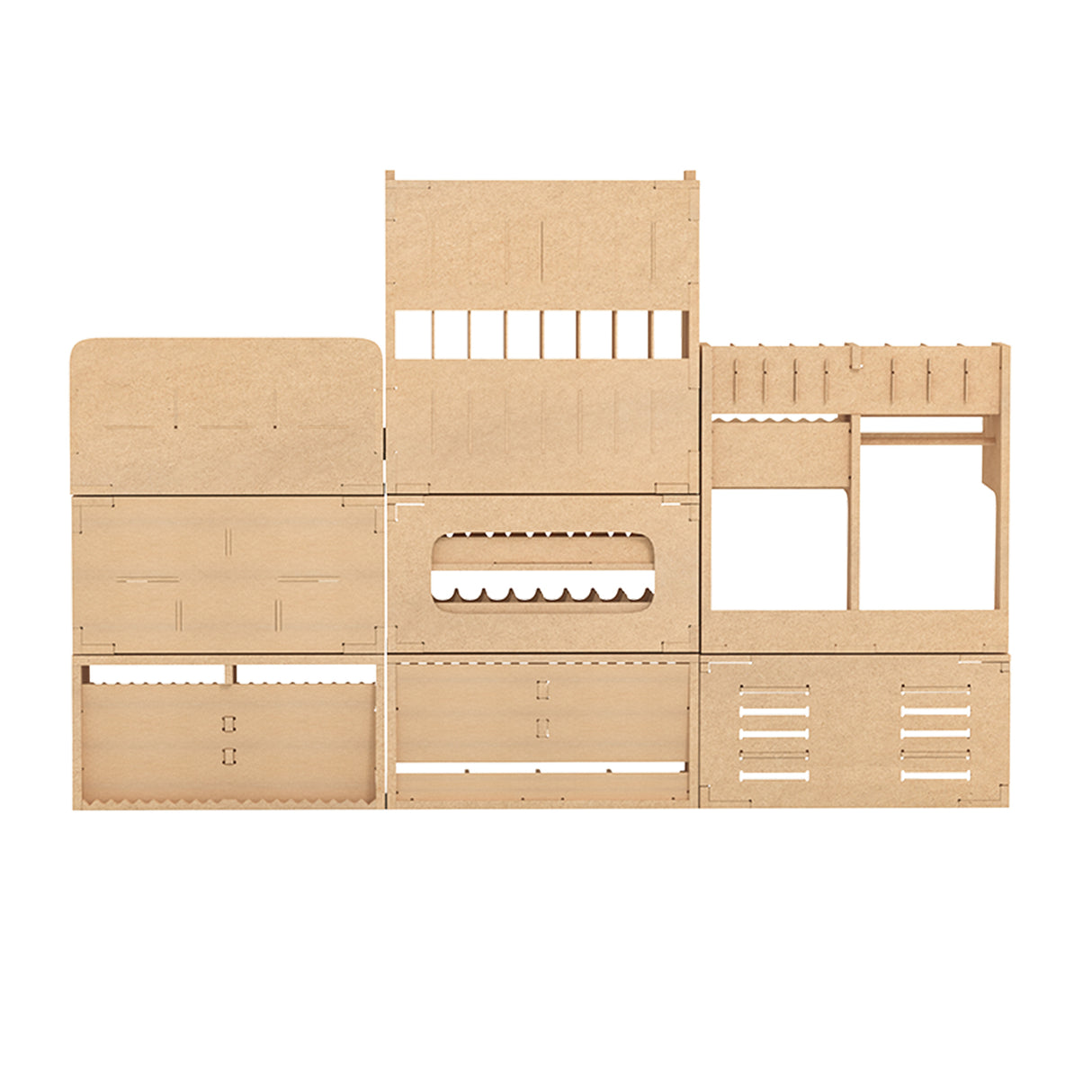 Bucasso GK1 Model Paint Rack, Model Tool Storage Rack, Wooden Paint Organizer, Brush/Tool Holder, Suitable for Tamiya GSI AV Paints and Model Tools