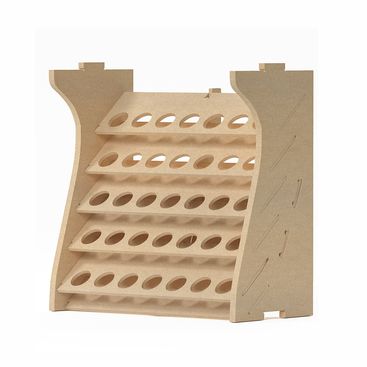 Bucasso GK11 Wooden Model Paint Organizer, Material for 35 Paint Bottles, Craft Paint Holder Suitable for Tamiya/Vallejo/Citadel