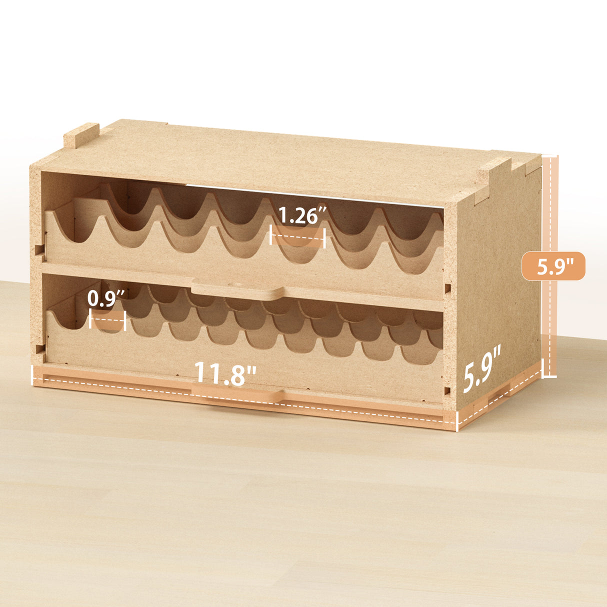 Bucasso GK1 Model Paint Rack, Model Tool Storage Rack, Wooden Paint Organizer, Brush/Tool Holder, Suitable for Tamiya GSI AV Paints and Model Tools