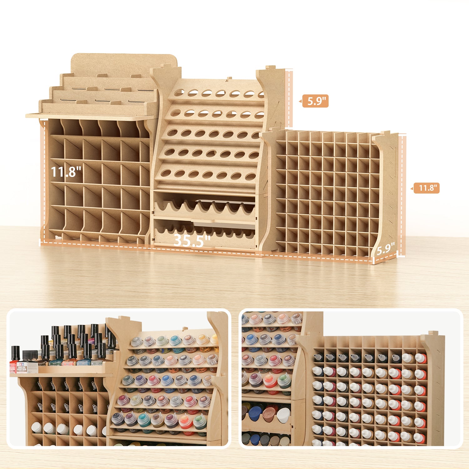 Modeling Paint Rack Plastic Modeling Tool Storage Large Capacity Paint Combination Rack MD ...