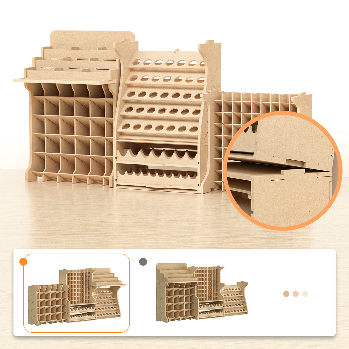 Bucasso Hobby Racks Plastic Modeling Tool Storage Large Capacity Paint Combination Rack MD ...