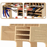 Bucasso Plastic Model Paint Rack Model Tool Organizer MDF Material Paint Rack Scissors/Tweezers/Paint Storage All-in-One Model Workbench Assembly Plastic Model Building Storage GK SY