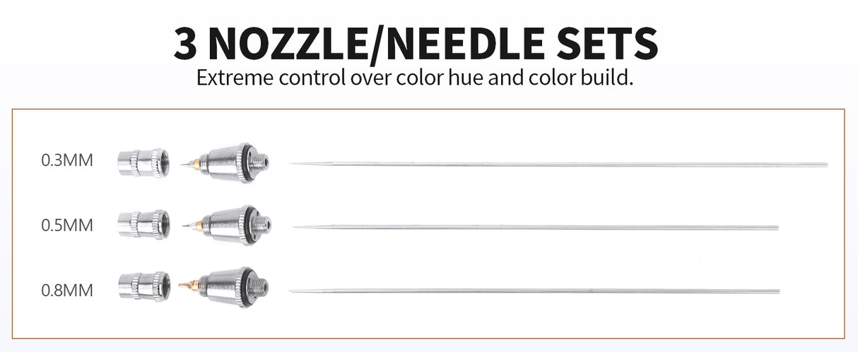 Bucasso Airbrush Accessories： NOZZLE/NEEDLE-0.3MM（01）